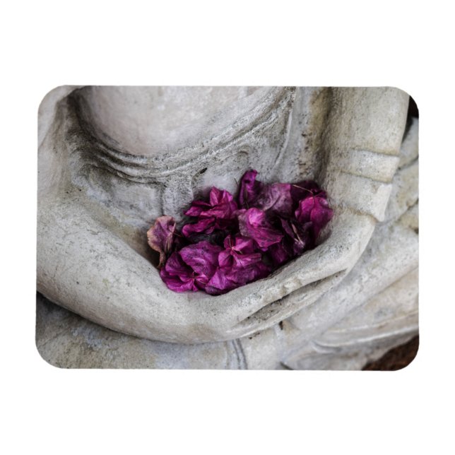 BOUDDHA AVEC BLOSOMS FLEXIBLE PHOTO MAGNET (Horizontal)