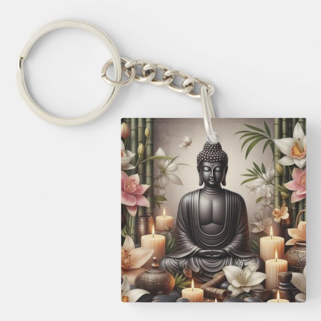 Bouddha dans le Porte - clé de prière (Devant)