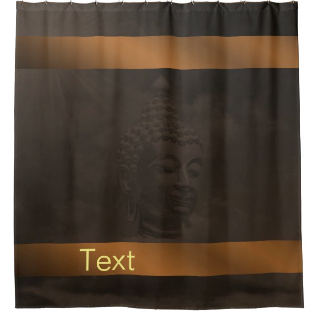 bouddha dans le rideau de douche brun foncé (Devant)