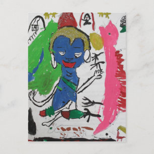 Bouddha de médecine avec carte postale Dragon