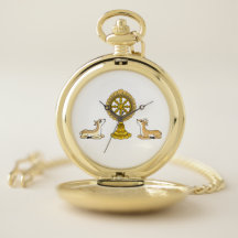 Bouddha Dharma Roue & Deers Montre de poche