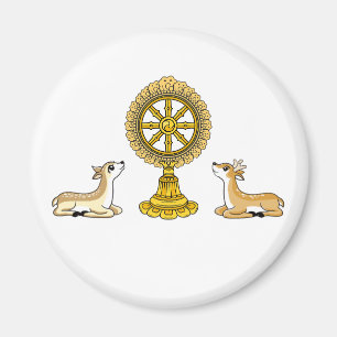 Bouddha Dharma Roue et aimant Deers