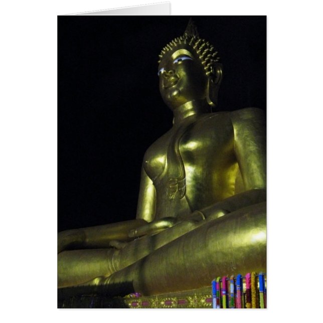 Bouddha d'or à la carte de nuit (Devant)