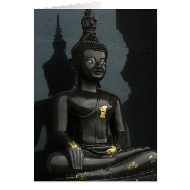 Bouddha noir ... Carte Nong Khai, Isaan, Thaïlande (Devant)