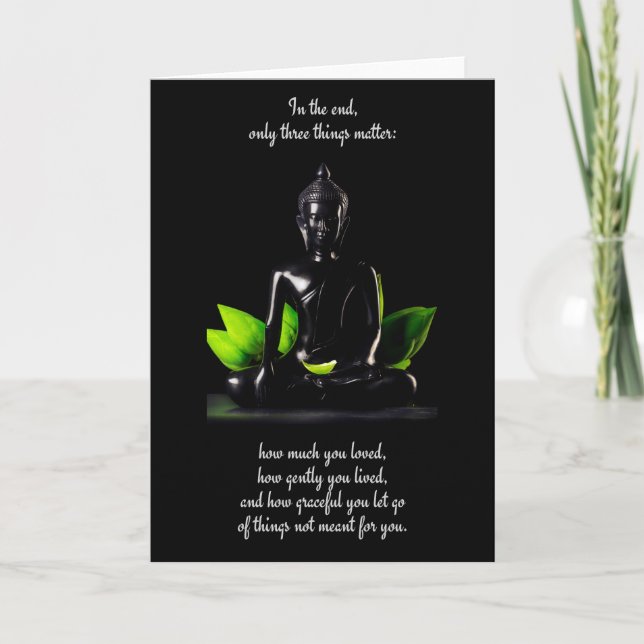 Bouddha Quote 3 carte de voeux personnalisable (Devant)