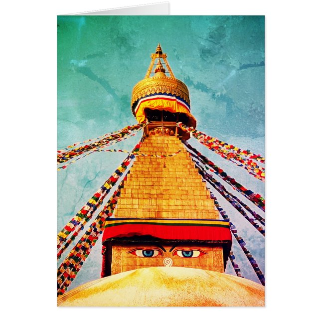 Boudhanath Stupa, Bouddha Eyes, Katmandou, Népal (Devant)