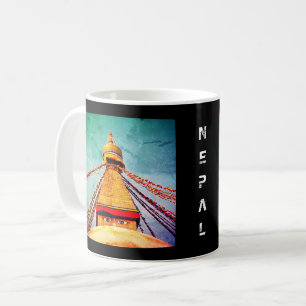 Boudhanath Stupa, Buddha Eyes, Kathmandu, Nepal Coffee Mug