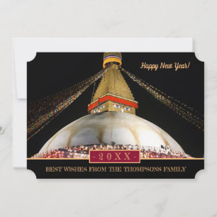 Boudhanath Stupa & Happy New Year! Card /20XX