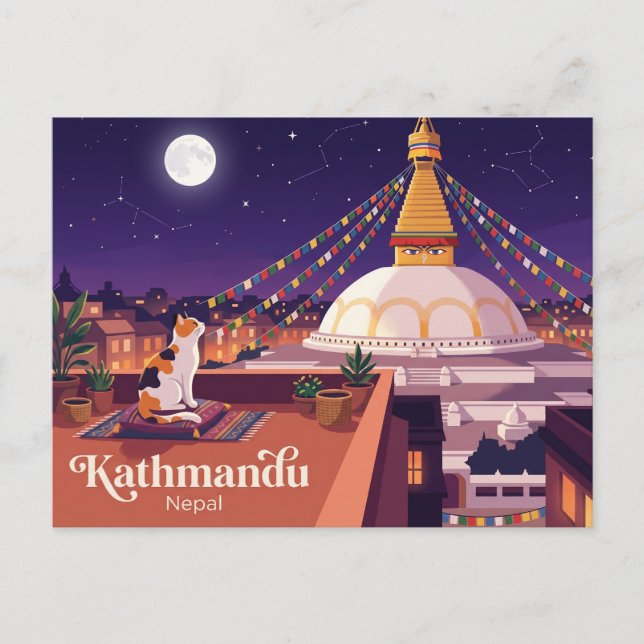 Boudhanath Stupa Nepal Postcard (Front)