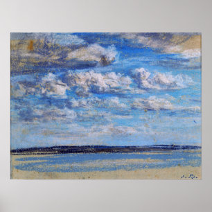 Boudin - Blue Sky White Clouds 1854 Poster