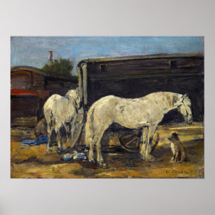 Boudin - Carriages Of Nomades 1885 Poster