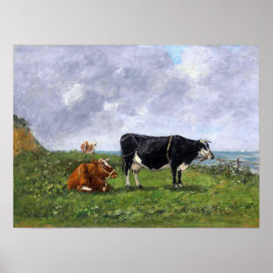 Boudin - Cows Near Sea 1885 Poster