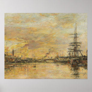 Boudin - Deauville Harbour 1886 Poster