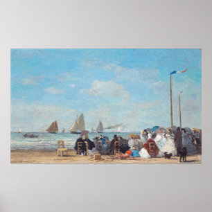 Boudin - Scene On Beach At Trouville 1863 Poster