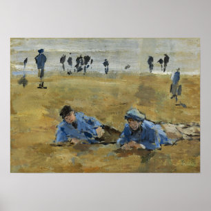 Boudin - Two Men Lying On Beach Poster