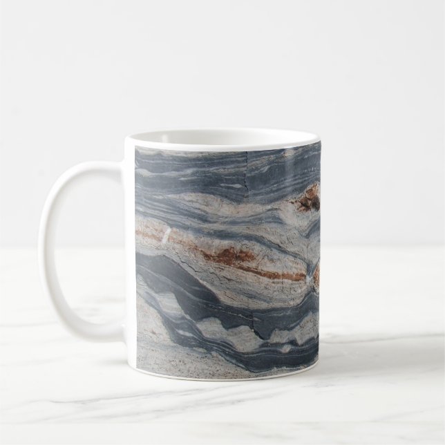Boudinage Limestone Rock Print Coffee Mug (Left)
