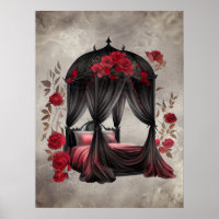 Boudoir | Canopée de l'Écharpe Antique Poster Lit