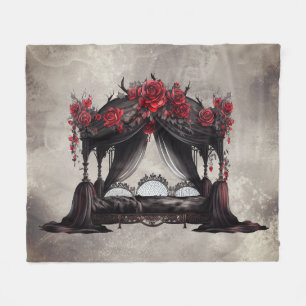 Boudoir   Canopy Scarf Old Victoran Poster Bed Fleece Blanket