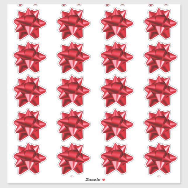 Boue cadeau | Stickers | 20 par feuille | Rouge (Feuille)