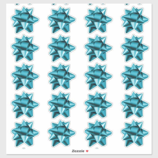 Boue cadeau | Stickers | 20 par feuille | TURQUOIS (Feuille)