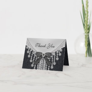 Boue de diamant et Damas 25e anniversaire Merci