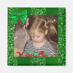 Boue de Parties scintillant verte Magnet de Noël 