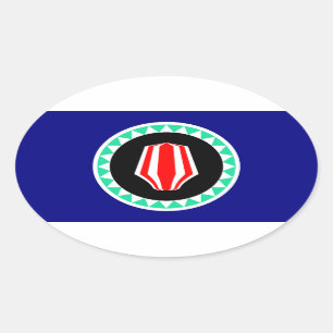 Bougainville Autonomous Region flag Oval Sticker