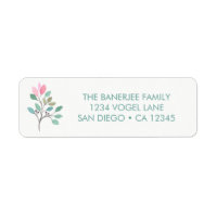 Bougainvillea Adresse de retour Label