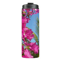 Bougainvillea and Palm Tree Tropical Nature Scene