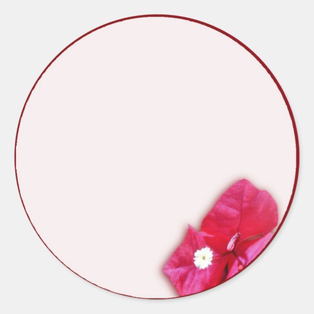 Bougainvillea Blossom Classic Round Sticker (Front)