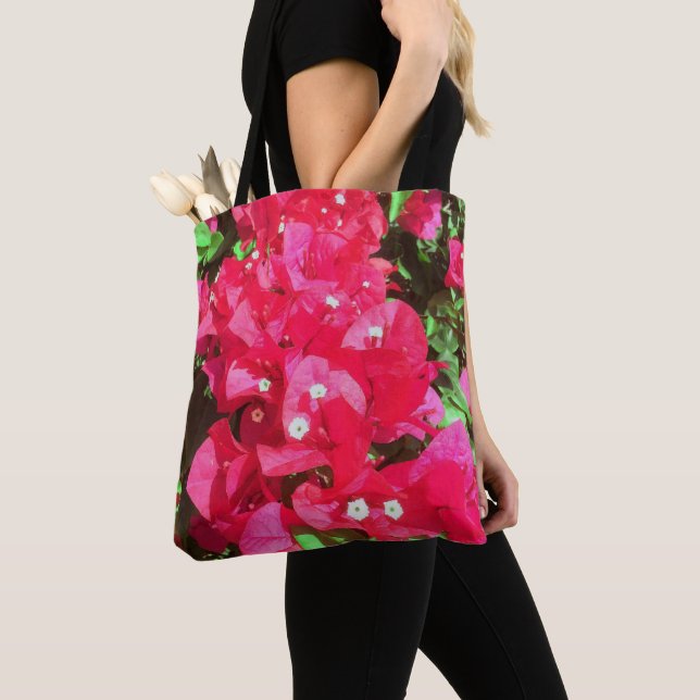 Bougainvillea Cascade Tote Bag (Close Up)