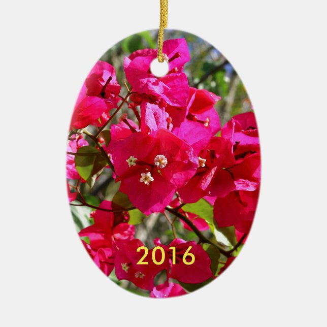 Bougainvillea Ceramic Ornament (Front)