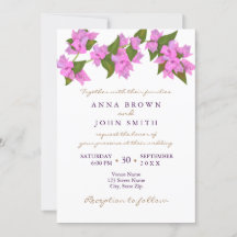 Bougainvillea Faire-part de mariage tropicale