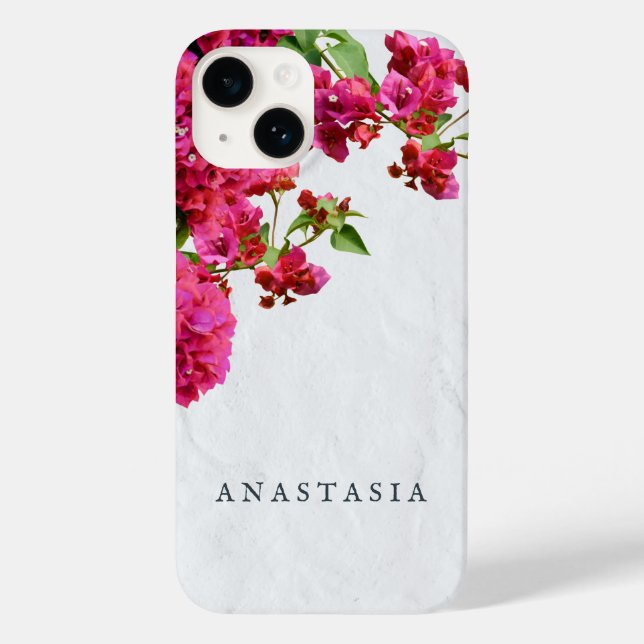 Bougainvillea Floral Mediterranean Greek Island   Case-Mate iPhone Case (Back)