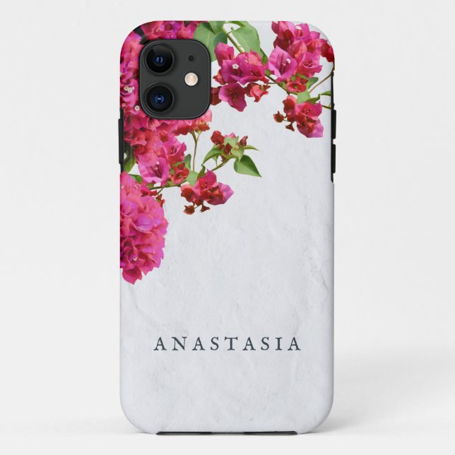 Bougainvillea Floral Mediterranean Greek Island  Case-Mate iPhone Case (Back)