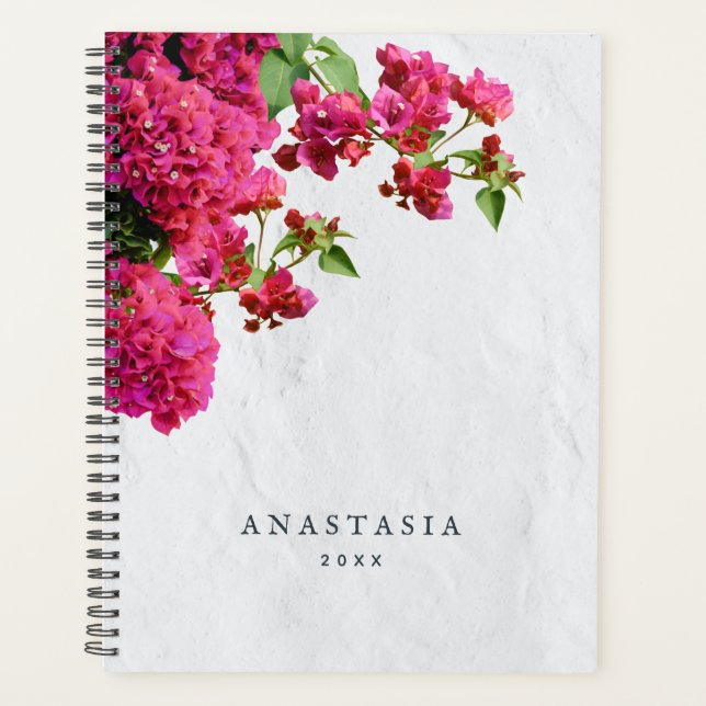 Bougainvillea Floral Mediterranean Greek Island  Planner (Front)