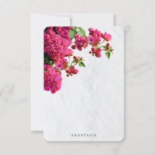 Bougainvillea Floral Mediterranean Greek Island Thank You Card