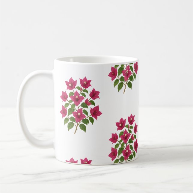 Bougainvillea flower mug (Left)