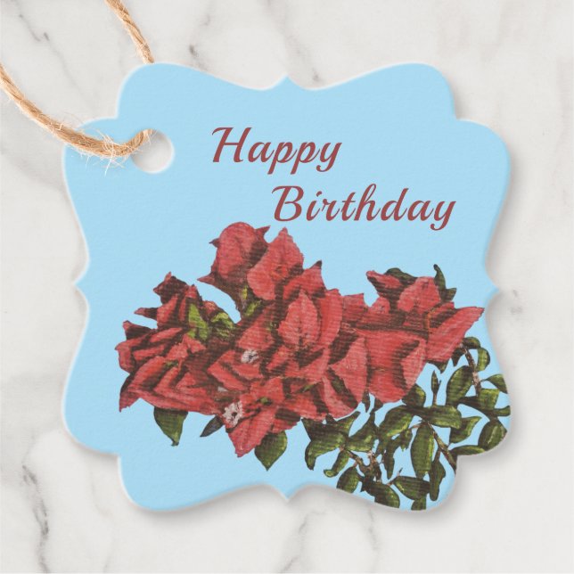 Bougainvillea Gift / Favour Tags (Front)