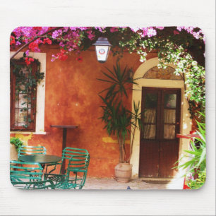 Bougainvillea growing outside a house, Mykonos, Gr Mouse Pad