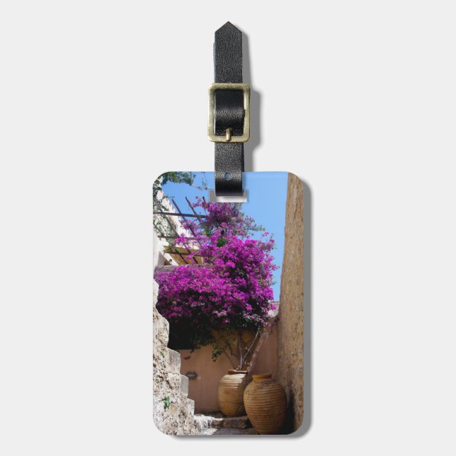 Bougainvillea in amphorah luggage tag (Front Vertical)