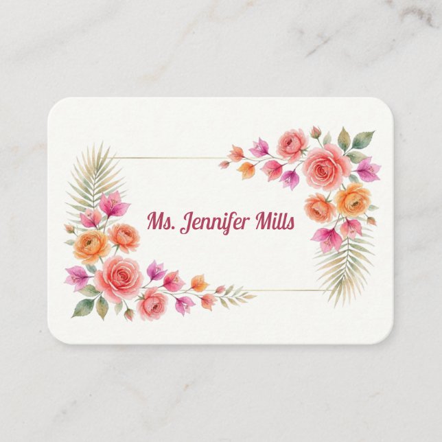 Bougainvillea in Bloom Place Card (Front)