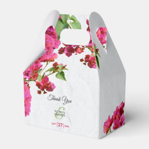 Bougainvillea Mediterranean Greek Island Wedding  Favor Box