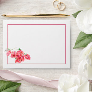 Bougainvillea papier fleur rouge mariage Enveloppe