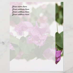Bougainvillea Personalized Letterhead