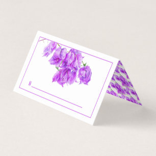 Bougainvillea purple wedding guest place cards