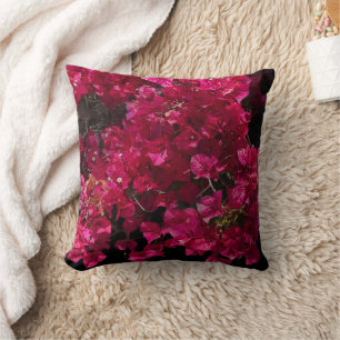 Bougainvillea Red Tropical Vining Shrub Photo Throw Pillow