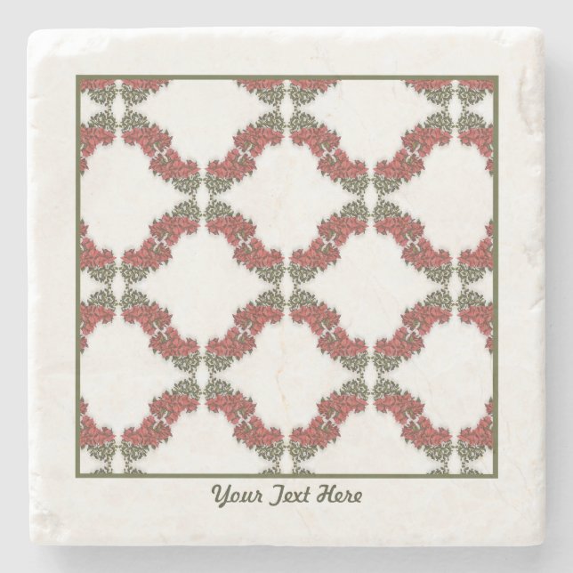 Bougainvillea Stone Coaster (Front)