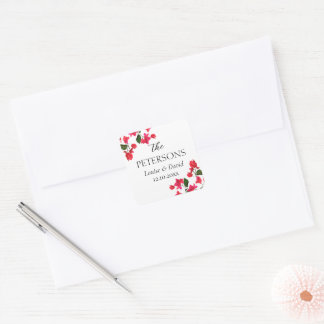 Bougainvillea Wedding Gifts & Favours Sticker