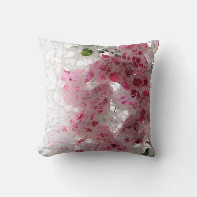 Bougainvillea with texture throw pillow (Front)